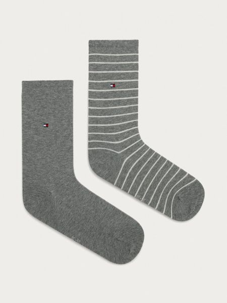 Чорапи за жартиери Tommy Hilfiger сиво