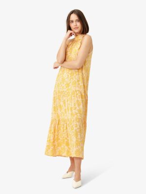 Длинное платье в цветочек с принтом Noa Noa желтое