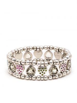 Srebrna bransoletka z kryształkami w serca Camila Klein