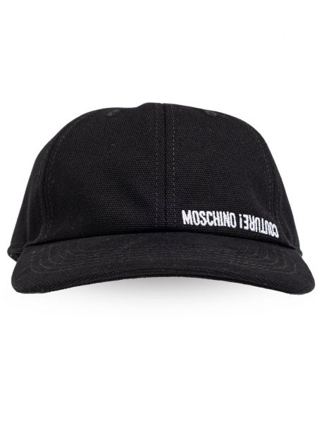 Işlemeli beyzbol şapkası Moschino siyah