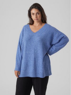 Sweter Vero Moda Curve niebieski