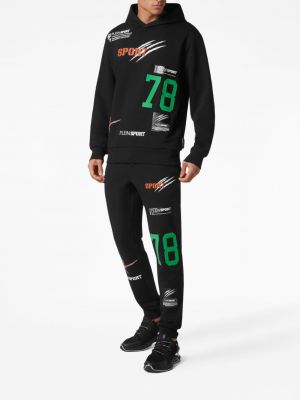 Flisas džemperis su gobtuvu Plein Sport juoda