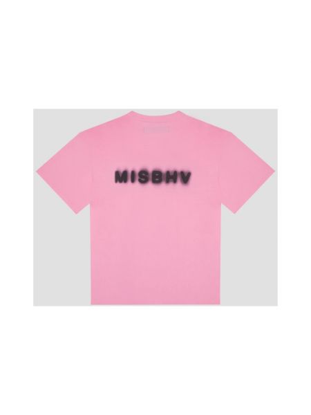 Camiseta de algodón con estampado Misbhv rosa