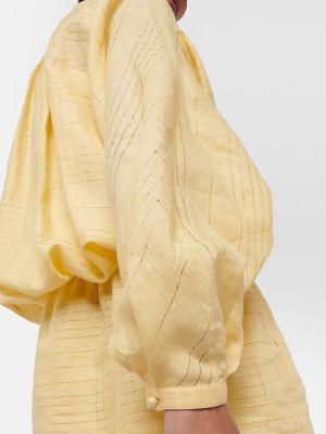 Sukienka bawełniana Loro Piana żółta
