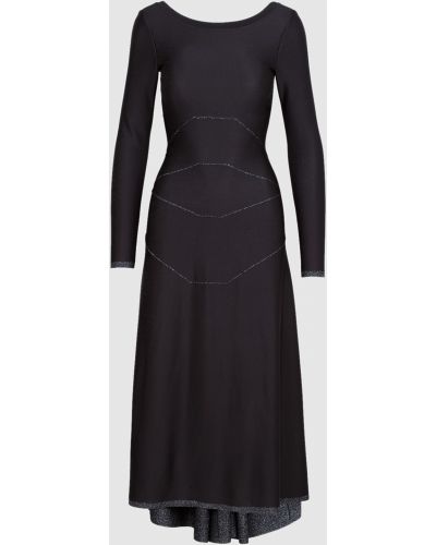 Платье с вырезом на спине с v-образным вырезом Azzedine Alaia черное