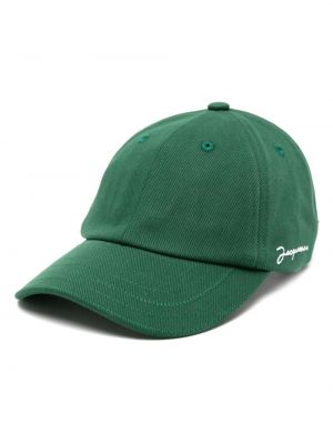 Kepurė su snapeliu Jacquemus žalia