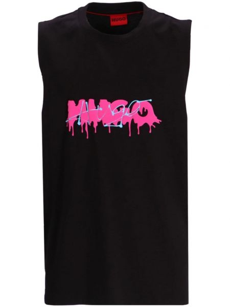 Hemd aus baumwoll mit print Hugo schwarz