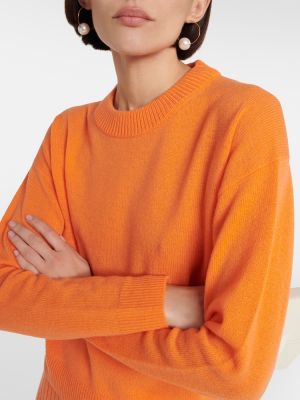 Sweter wełniany z kaszmiru Jardin Des Orangers pomarańczowy