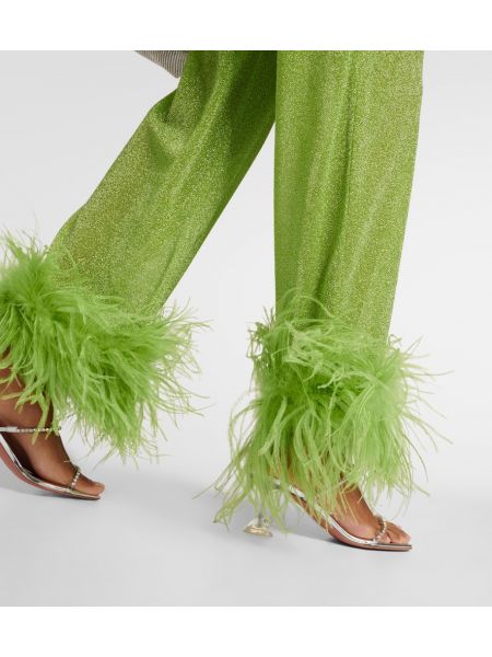 Kalhoty z peří Oseree zelené