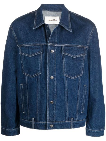 Klasická džínsová bunda Nanushka modrá
