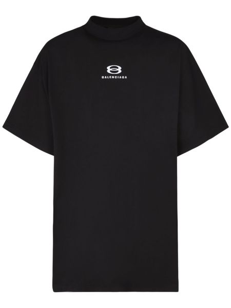 Camiseta de algodón de tela jersey Balenciaga negro
