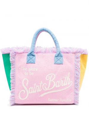 Хлопковая тоут сумка Mc2 Saint Barth, розовая