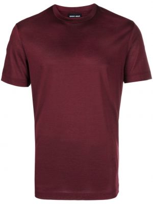 Jersey t-shirt mit rundem ausschnitt Giorgio Armani rot