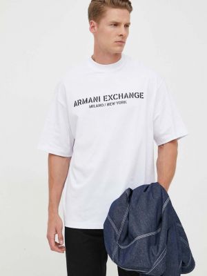 Tricou din bumbac Armani Exchange