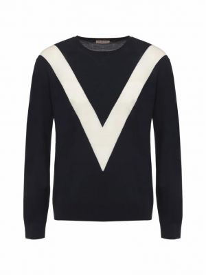 Шерстяной свитер Valentino черный