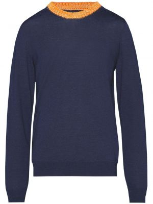 Sweter wełniany Maison Margiela niebieski