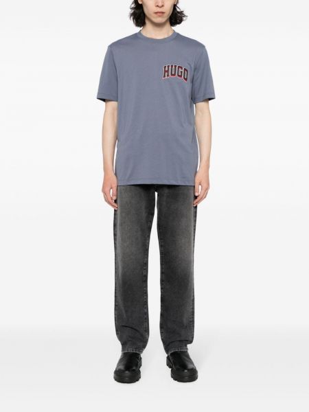 T-shirt brodé en coton Hugo