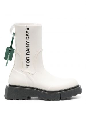 Ankle boots z nadrukiem Off-white białe