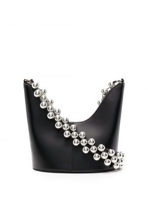 Kara Orb bead-embellished shoulder bag - Noir