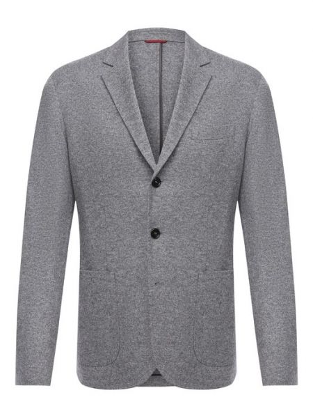 Кашемировый пиджак Brunello Cucinelli серый