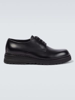 Кожени обувки в стил дерби Giorgio Armani черно