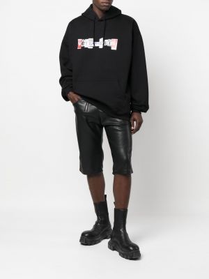 Oversize hoodie mit print Vetements schwarz