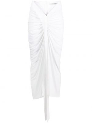 Midi φούστα ντραπέ Christopher Esber λευκό