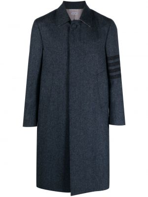 Ριγέ παλτό Thom Browne μπλε