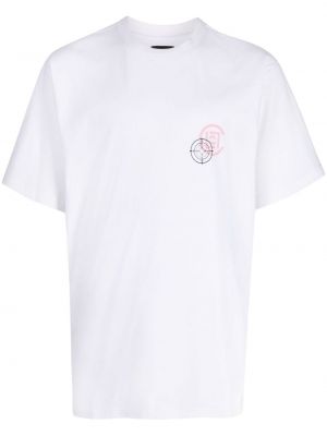 Памучна тениска с принт Clot бяло