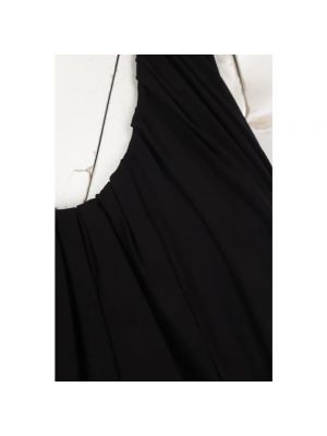 Mini vestido de tela jersey drapeado Saint Laurent negro