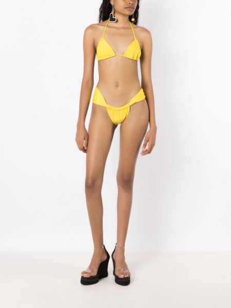Bikini taille basse drapé Amir Slama jaune