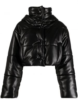 Péřová bunda s kapucí Nanushka černá