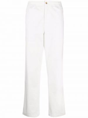 Pantaloni cu broderie Polo Ralph Lauren alb