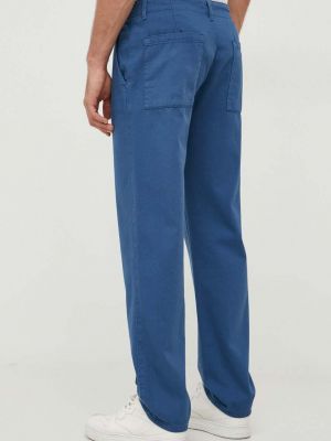 Jednobarevné kalhoty United Colors Of Benetton modré