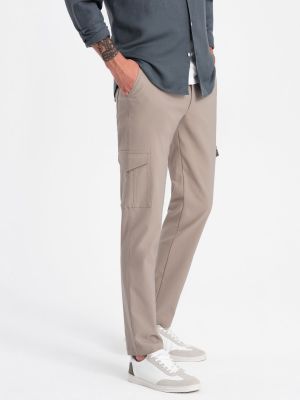„cargo“ stiliaus kelnės su kišenėmis Ombre žalia