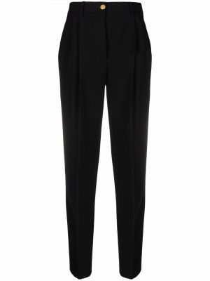 Pantalones ajustados de cintura alta Boutique Moschino negro