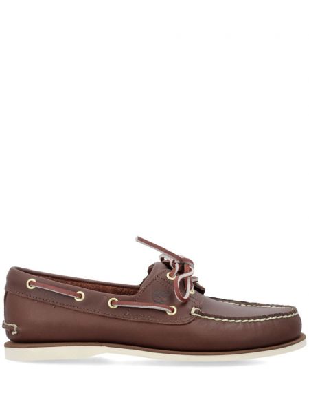 Pantofi cu șireturi din piele din dantelă Timberland maro