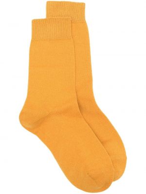 Čarape od kašmira Liska žuta