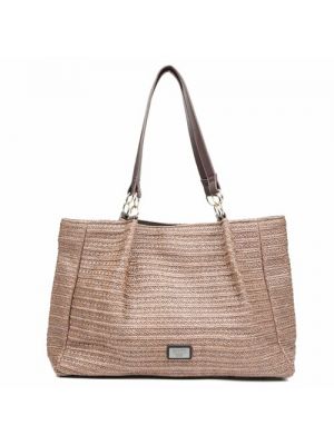 Плетеная пляжная сумка Fabretti коричневая