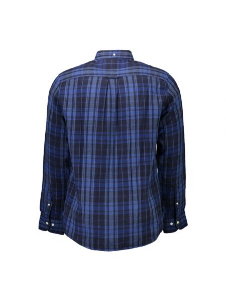 Camisa de algodón manga larga Gant azul