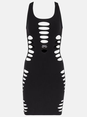 Φόρεμα από ζέρσεϋ Versace μαύρο