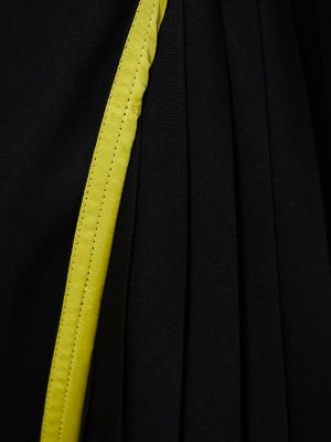 Falda midi de lana Ferrari negro