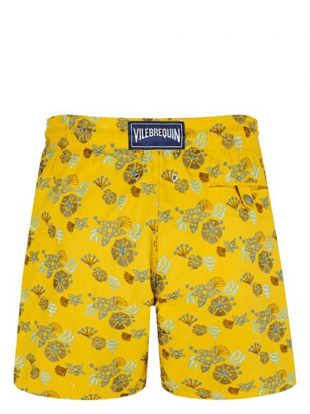 Shorts à fleurs Vilebrequin jaune