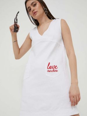 Mini haljina Love Moschino bijela