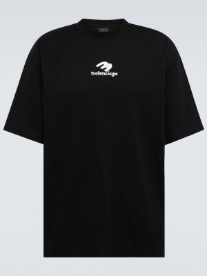 Camiseta de algodón Balenciaga negro