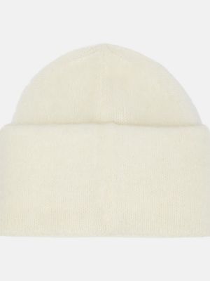 Moherowa czapka Off-white biała