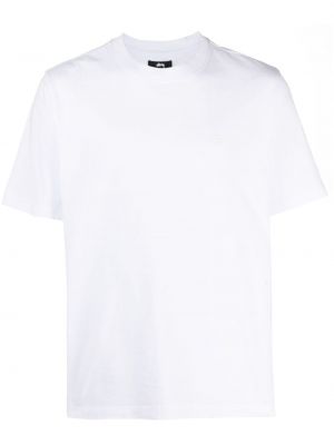 Camiseta con bordado Stussy blanco