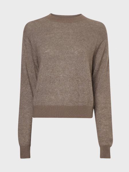 Вовняний пуловер Calvin Klein коричневий