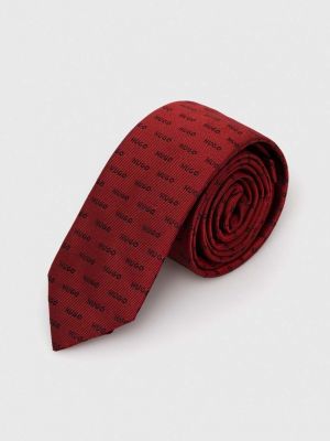 Шелковый галстук Hugo красный