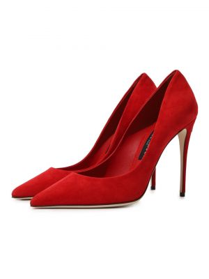 Замшевые туфли Dolce & Gabbana Красные